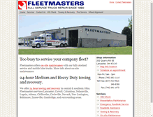 Tablet Screenshot of fleetmastersllc.com